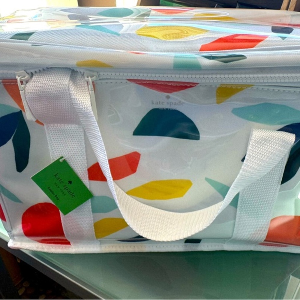 Kate Spade Colorful fruit design coolerTote Bag w/ plastic coating,zipper,straps